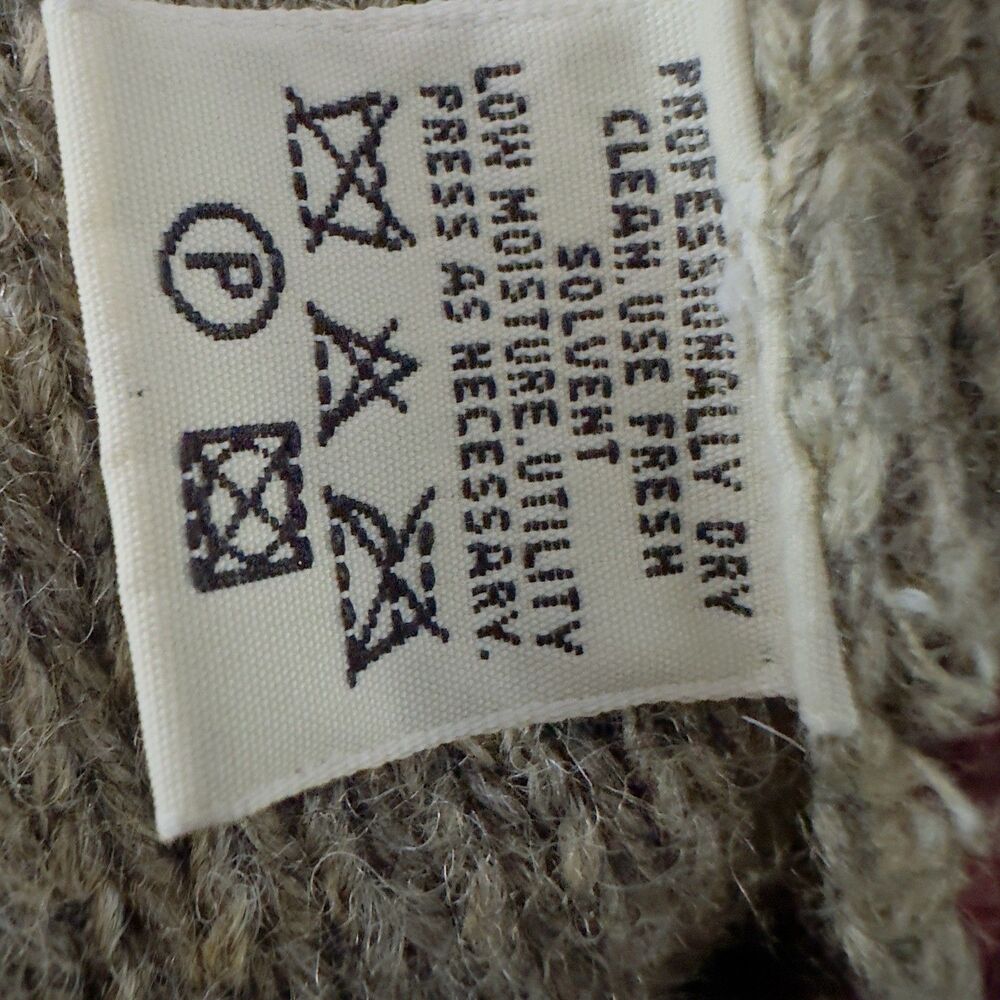 Vintage Eddie Bauer Men's L Wool Button Sweater Vest Aztec Western Grandpacore - Picture 6 of 9
